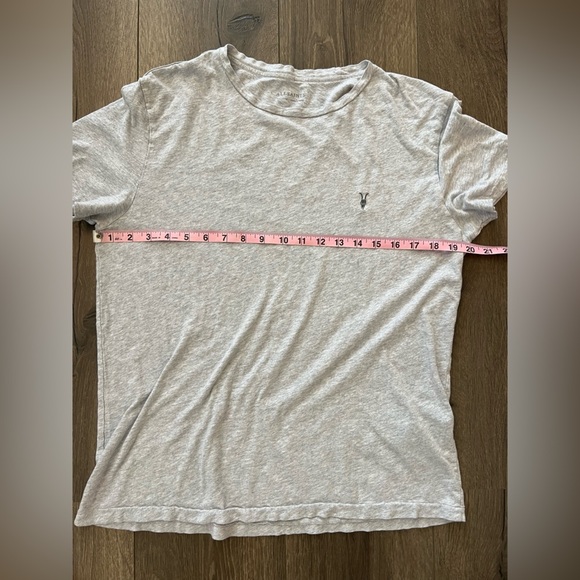 AllSaints Gray Tonic Crew Neck Tee Shirt Men’s Size Medium - Picture 7 of 8